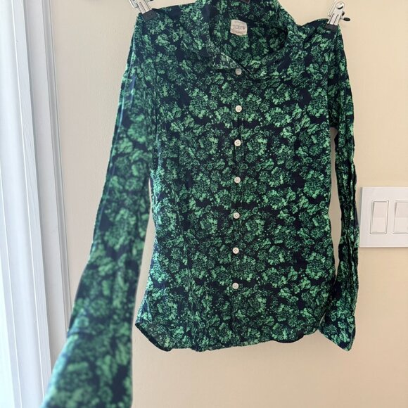 J. Crew The Perfect Shirt Liberty London Cotton Size XS Long Sleeve Button Up - Picture 2 of 6
